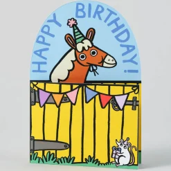 Farmyard Die Cut Birthday Greetings Card by Alice Bowsher for Wrap