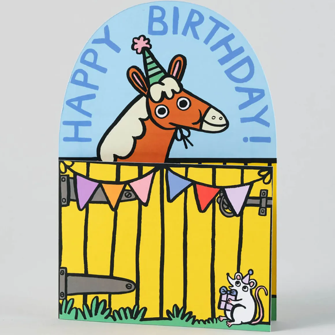 Farmyard Die Cut Birthday Greetings Card by Alice Bowsher for Wrap