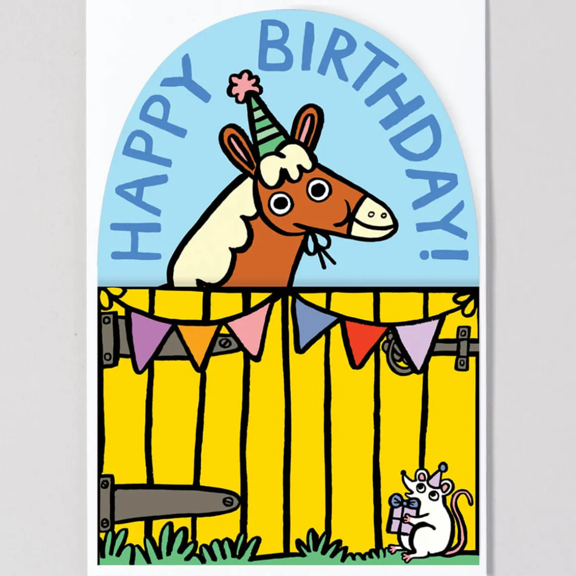 Farmyard Die Cut Birthday Greetings Card by Alice Bowsher for Wrap