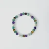Fenja Adult Bracelet in Green Amber And Amethyst by Nirrimis