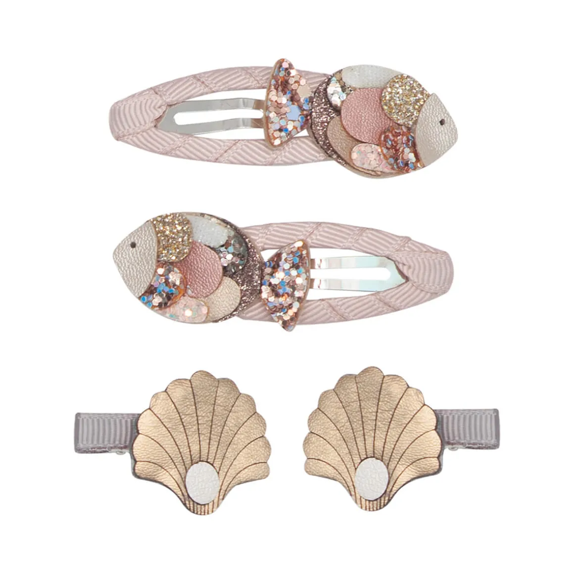 Fish And Shell Clic Clac Hair Clips by Mimi & Lula