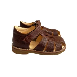 Fisherman Sandals in Textured Cognac by Angulus
