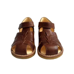 Fisherman Sandals in Textured Cognac by Angulus