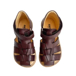 Fisherman Starter Sandals in Dark Brown (Wide Fit) by Angulus