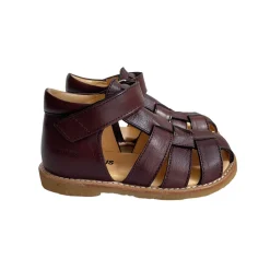 Fisherman Starter Sandals in Dark Brown (Wide Fit) by Angulus