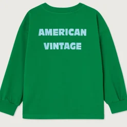 Fizvalley Kid's Long Sleeve T Shirt in Vintage Verdant by American Vintage