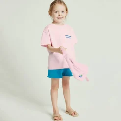 Fizvalley Kid's Round Neck T Shirt in Vintage Baby Pink by American Vintage