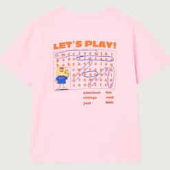 Fizvalley Kid's Round Neck T Shirt in Vintage Baby Pink by American Vintage