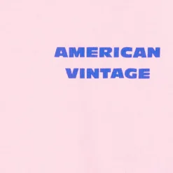 Fizvalley Kid's Round Neck T Shirt in Vintage Baby Pink by American Vintage