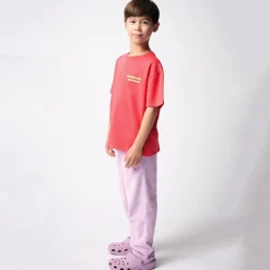 Fizvalley Kid's Round Neck T Shirt in Vintage Raspberry by American Vintage