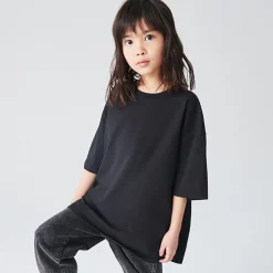 Fizvalley Kid's Round Neck T Shirt in Black by American Vintage
