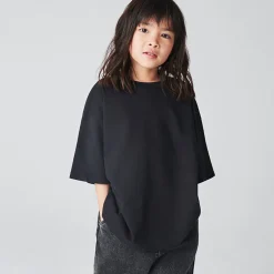 Fizvalley Kid's Round Neck T Shirt in Black by American Vintage