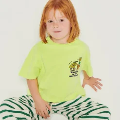Fizvalley Kid's T Shirt in Neon Yellow by American Vintage - Last Ones In Stock - 11-13 Years
