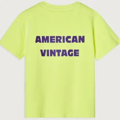 Fizvalley Kid's T Shirt in Neon Yellow by American Vintage - Last Ones In Stock - 11-13 Years