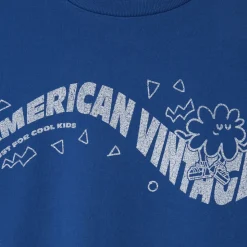 Fizvalley Kid's T Shirt in Vintage Royal Blue by American Vintage