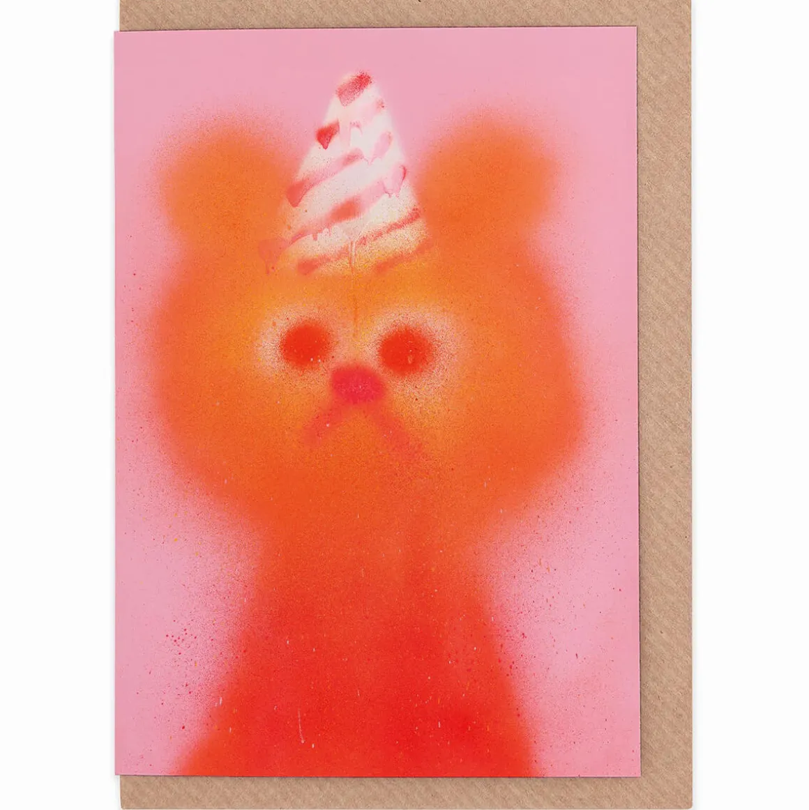 Fizzy Orange Greetings Card by Jon Burgerman for Evermade