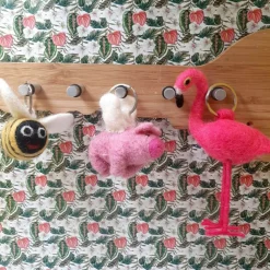Flamingo Keyring by Felt So Good
