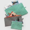 Flat Pouch Set in Gingham by Baggu