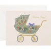 Floral Pram New Baby Greetings Card By Rifle Paper Co.
