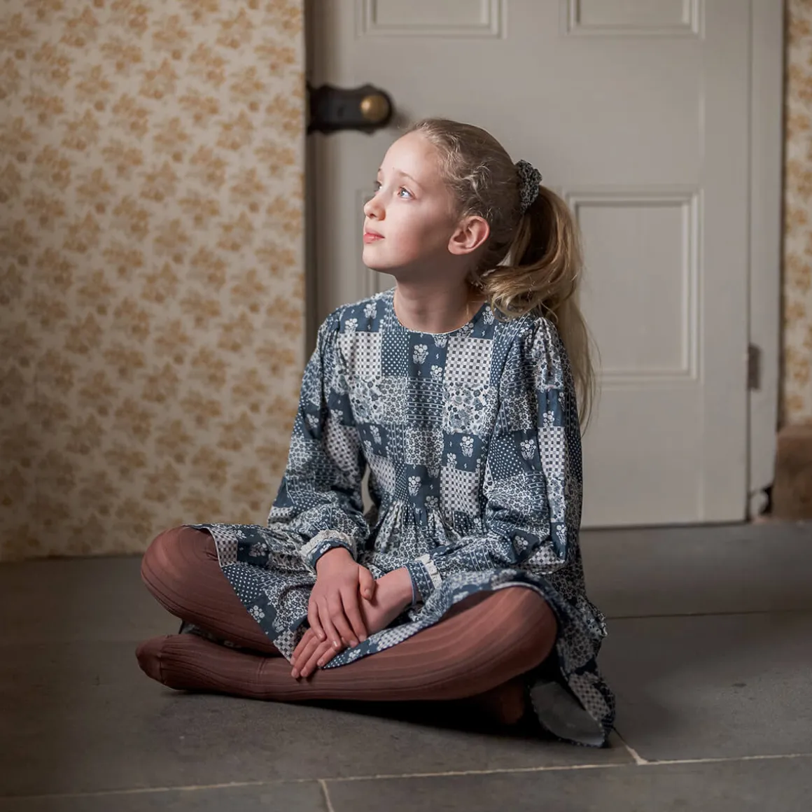 Florrie Dress in Patchwork Print Floral by Little Cotton Clothes