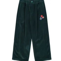 Flower Corduroy Pants in Green by Jelly Mallow - Last Ones In Stock - 4-7 Years