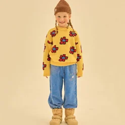 Flower Fluffy Sweater by Jelly Mallow - Last Ones In Stock - 4-7 Years