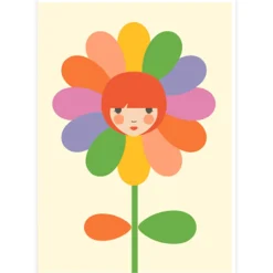 Flowergirl Greetings Card by Dicky Bird