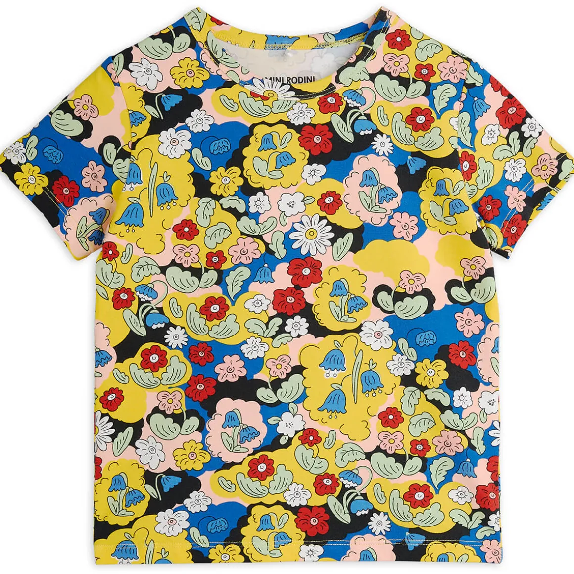 Flowers AOP Tee in Multi by Mini Rodini