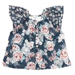 Flowers Baby Blouse by Tocoto Vintage - Last One in Stock - 6 Months