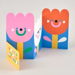 Flowers Fold Out Birthday Greetings Card by Susie Hammer for Wrap