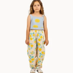 Flowers Pants in Dark Vanilla by Tinycottons