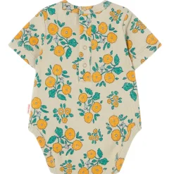 Flowers Rib Baby Body in Dark Vanilla by Tinycottons