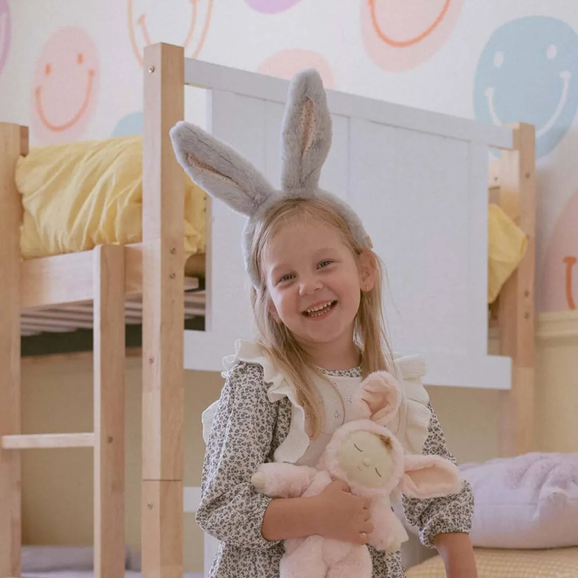 Fluffle Bunny Headband in Smoke by Olli Ella