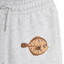Flundra Sweatpants in Grey Melange by Mini Rodini