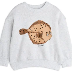 Flundra Sweatshirt in Grey Melange by Mini Rodini