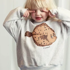 Flundra Sweatshirt in Grey Melange by Mini Rodini