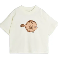 Flundra T Shirt in Off White by Mini Rodini
