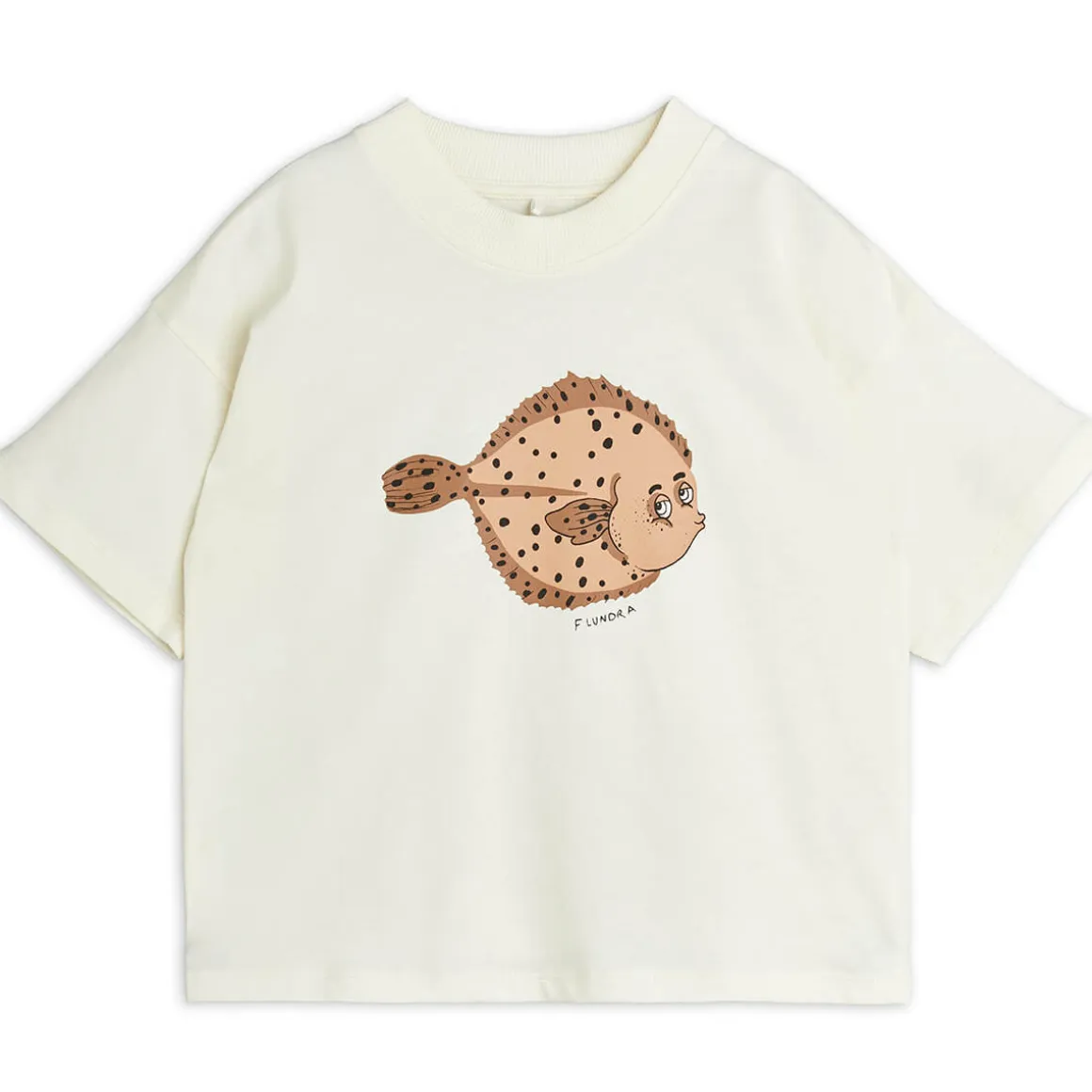 Flundra T Shirt in Off White by Mini Rodini