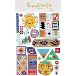 Folk Temporary Tattoos (A5 Size) by Rosie Wonders