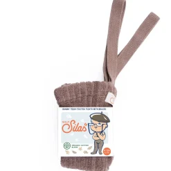 Footed Granny Teddy Tights With Braces in Granola by Silly Silas