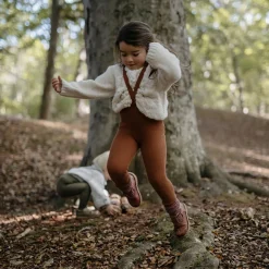 Footed Tights With Braces in Cinnamon by Silly Silas