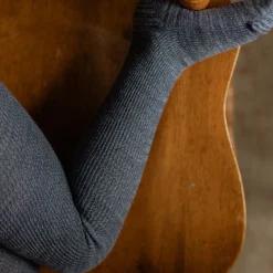 Footed Tights With Braces in Denim by Silly Silas