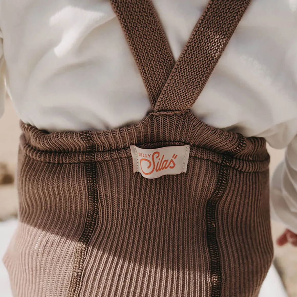 Footed Tights With Braces in Granola by Silly Silas