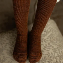 Footed Tights With Braces in Spicy Chai by Silly Silas