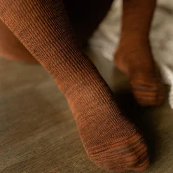 Footed Tights With Braces in Spicy Chai by Silly Silas