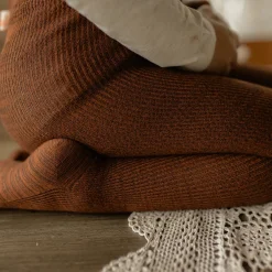 Footed Tights With Braces in Spicy Chai by Silly Silas