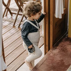 Footless Granny Teddy Tights With Braces in Cream by Silly Silas