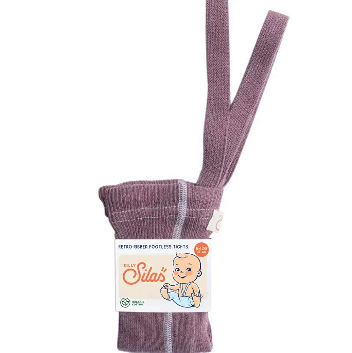Footless Tights With Braces in Acai Smoothie by Silly Silas