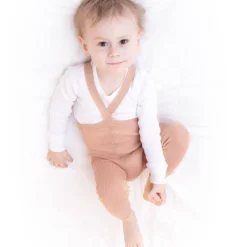 Footless Tights With Braces in Light Brown by Silly Silas