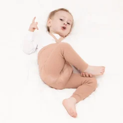 Footless Tights With Braces in Light Brown by Silly Silas